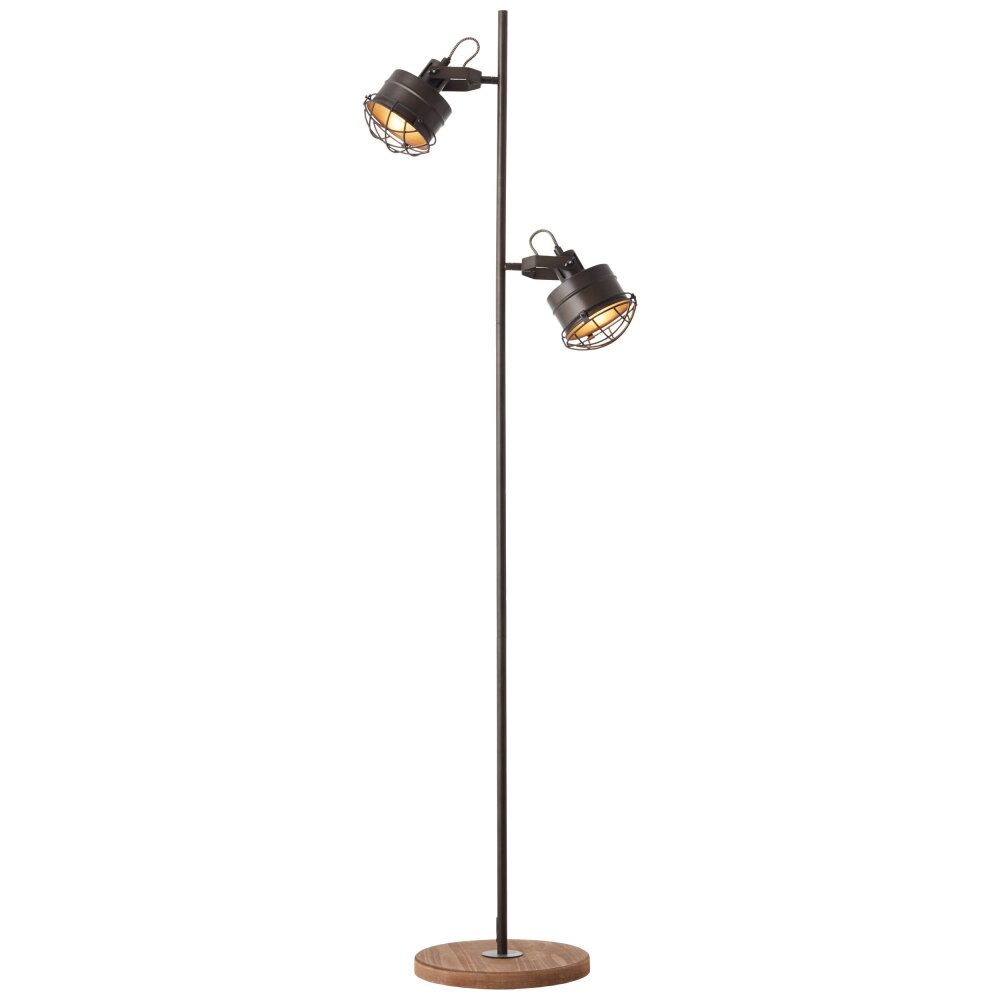 Brilliant-Leuchten Unity Lámpara de Pie Crudo, Negro, 2 luces main product photo