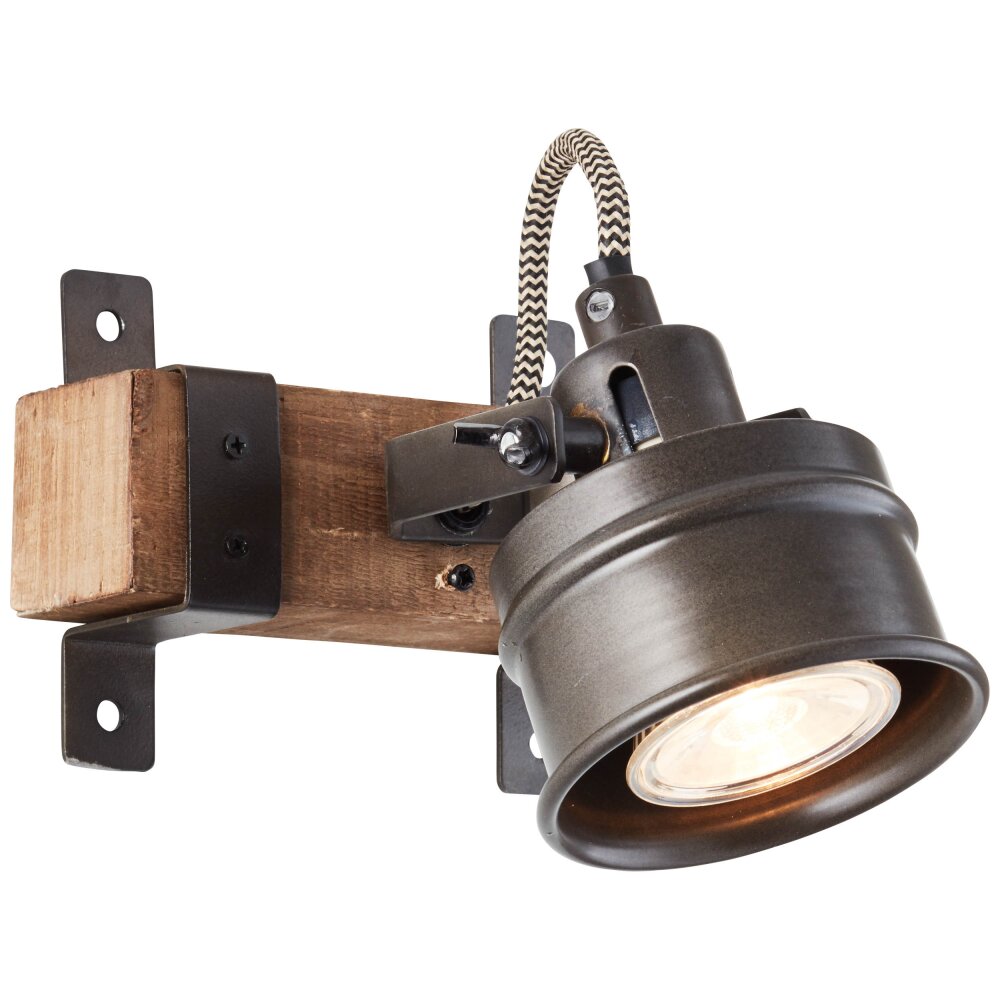 Brilliant-Leuchten Unity Aplique Madera oscura, Negro, 1 luz main product photo