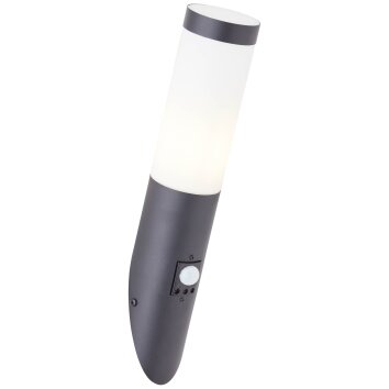 Brilliant-Leuchten Dody Aplique para exterior Negro, 1 luz, Sensor de movimiento
