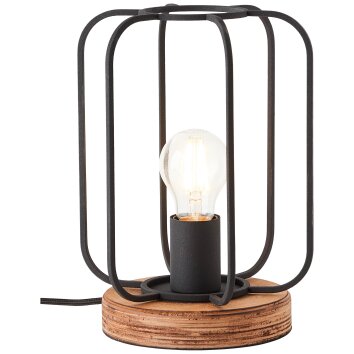 Brilliant-Leuchten Tosh Lámpara de mesa Crudo, Negro, 1 luz