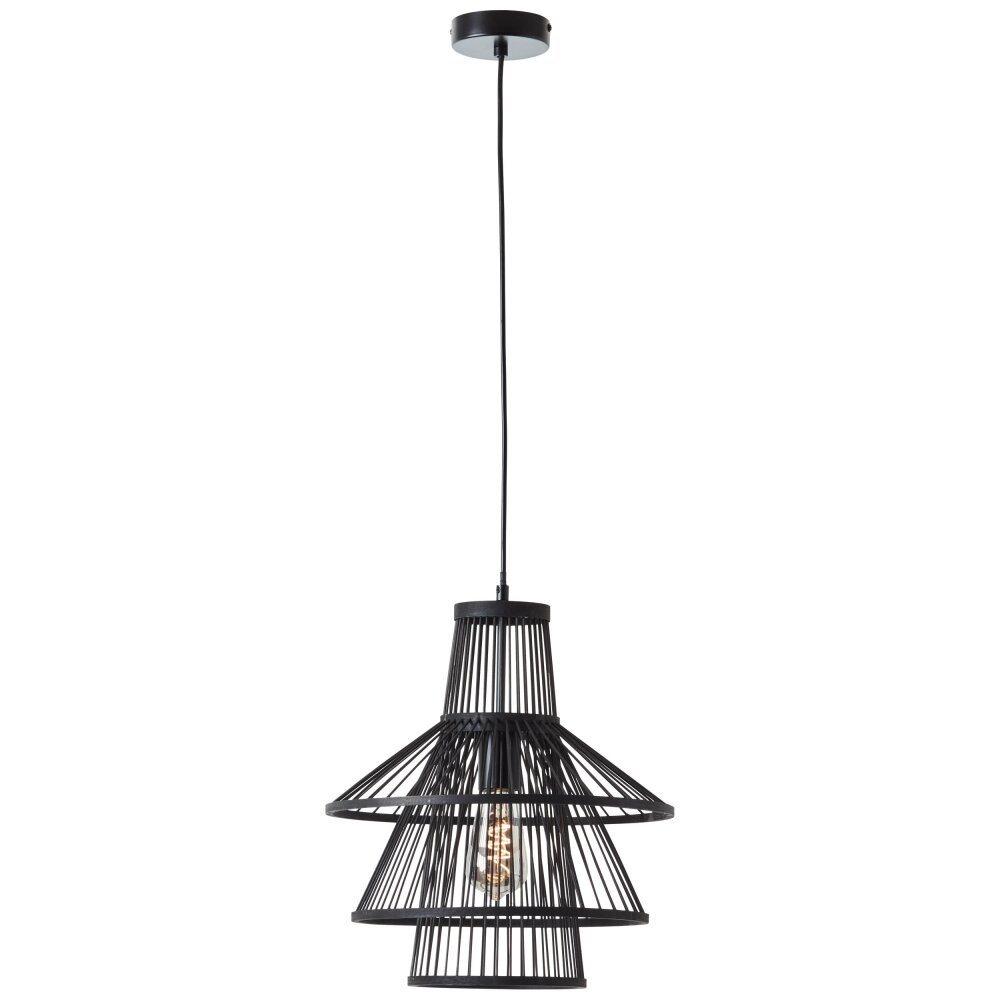 Brilliant-Leuchten Hartland Lámpara Colgante Negro, 1 luz main product photo