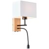 Brilliant-Leuchten Rayan Aplique LED Madera clara, Negro, 1 luz