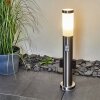 Gaborone Poste de Jardín LED Níquel-mate, 1 luz, Sensor de movimiento