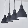 Malabe Lámpara Colgante Madera oscura, Negro, 4 luces