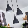 Malabe Lámpara Colgante Madera oscura, Negro, 3 luces