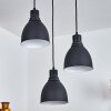 Malabe Lámpara Colgante Madera oscura, Negro, 3 luces