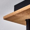 Maidford Lámpara de Techo Madera oscura, Negro, 4 luces