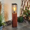 Kiwalik Poste de Jardín Madera oscura, Negro, 1 luz