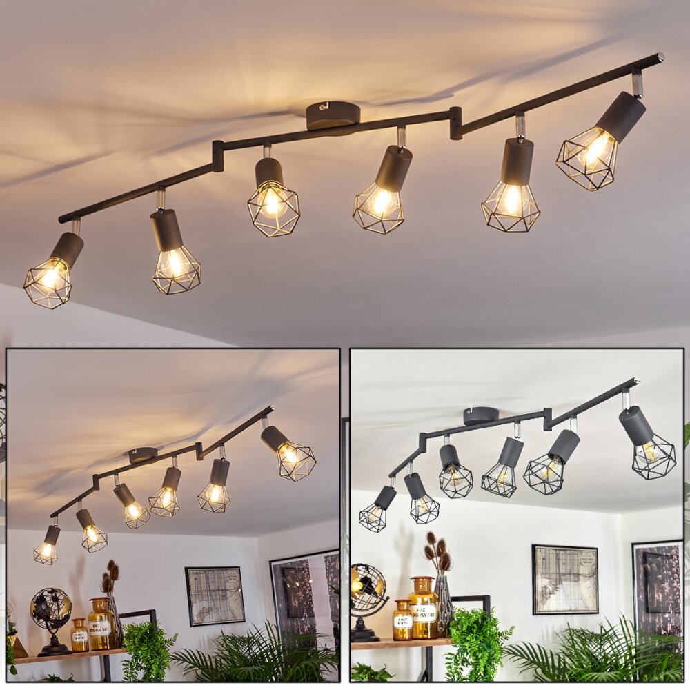 Baripada Lámpara de Techo Antracita, Cromo, 6 luces main product photo