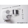 Indore Aplique LED Aluminio, 2 luces