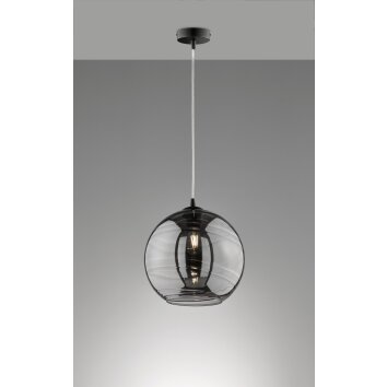 Fischer-Honsel Opie Lámpara Colgante Negro, 1 luz