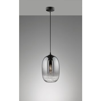 Fischer-Honsel Trace Lámpara Colgante Negro, 1 luz