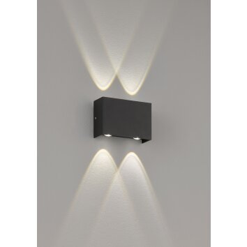 Fischer-Honsel Nairobi Aplique para exterior LED Negro, 4 luces