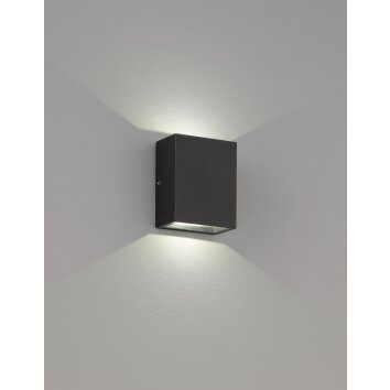 Fischer-Honsel Denver Aplique para exterior LED Negro, 2 luces