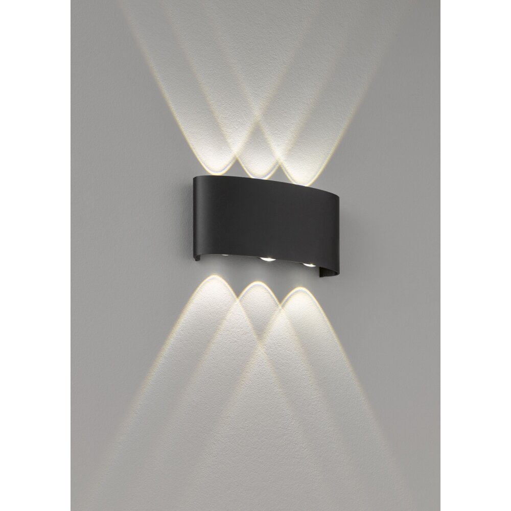 Fischer-Honsel Berlin Aplique para exterior LED Negro, 6 luces main product photo