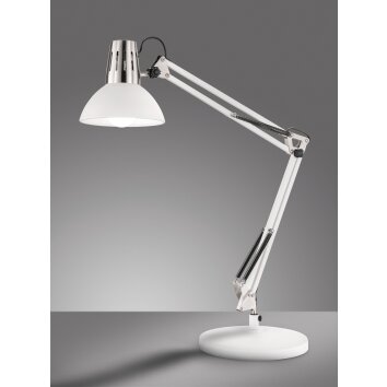 Fischer-Honsel Pit Lámpara de mesa Blanca, 1 luz
