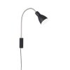 Fischer-Honsel Lolland Aplique Negro, 1 luz