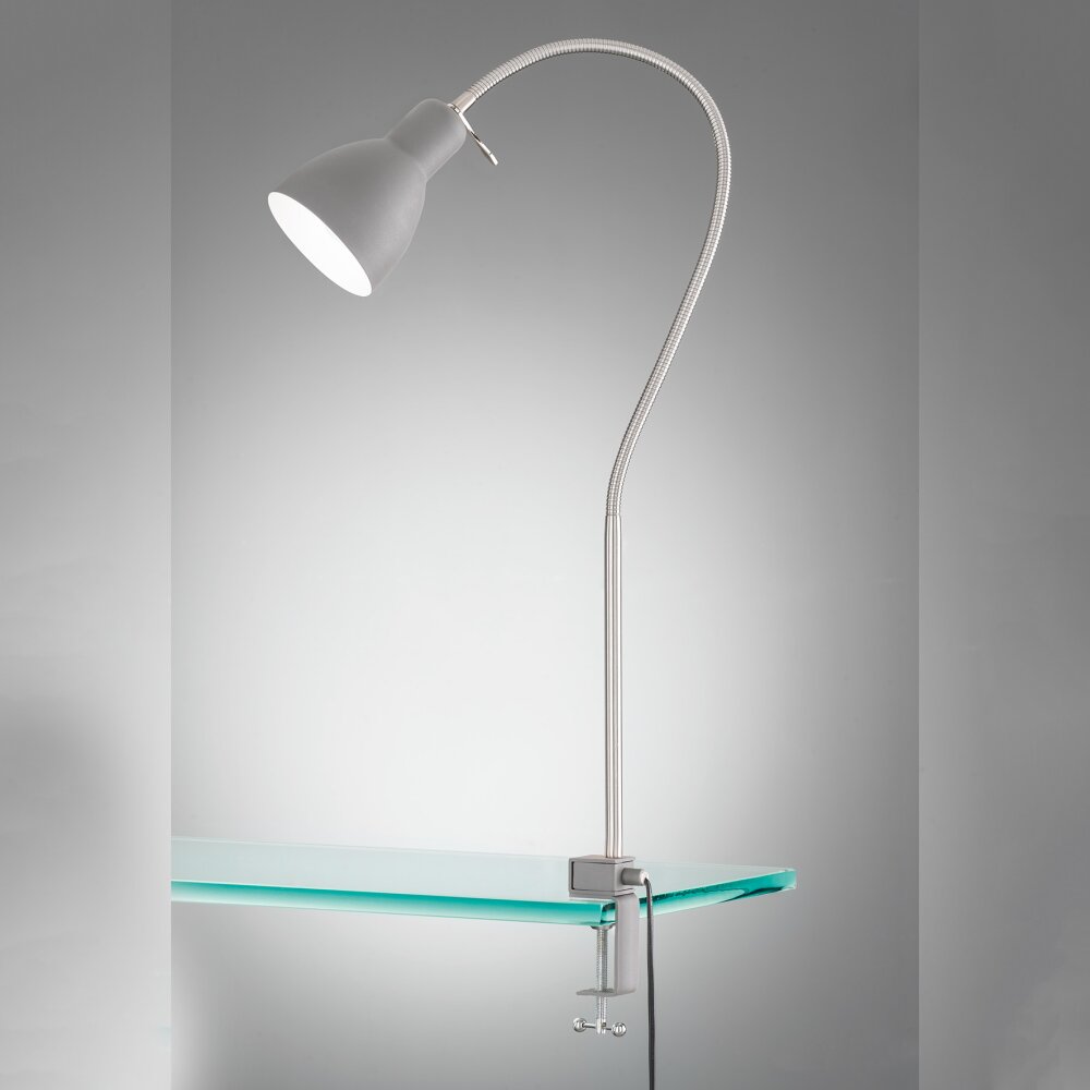 Fischer-Honsel Lolland Lámpara con pinza Gris, 1 luz main product photo