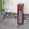 Byremo Poste de Jardín Madera oscura, Negro, 1 luz