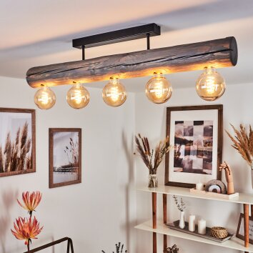 Canedo Lámpara de Techo Gris, Negro, 5 luces