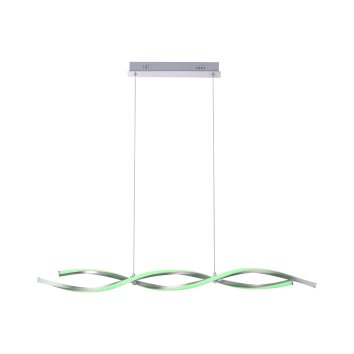 Leuchten-Direkt LOLAsmart-SWING Lámpara Colgante LED Acero bruñido, 2 luces, Mando a distancia, Cambia de color