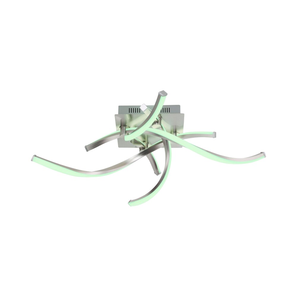 Leuchten-Direkt LOLAsmart-SWING Lámpara de Techo LED Acero bruñido, 4 luces, Mando a distancia, Cambia de color main product photo