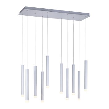 Leuchten-Direkt BRUNO Lámpara Colgante LED Aluminio, 10 luces