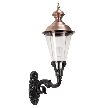 KS Verlichting Volendam Aplique Negro, 1 luz