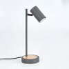 Javel Lámpara de mesa Gris, Color madera, Negro, 1 luz