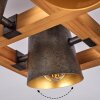 Gressot Lámpara de Techo Crudo, Níquel-mate, 4 luces