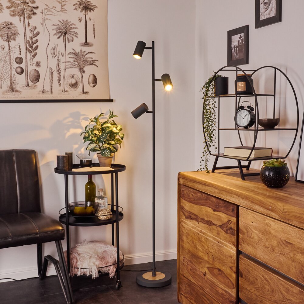 Javel Lámpara de Pie Gris, Color madera, Negro, 3 luces main product photo