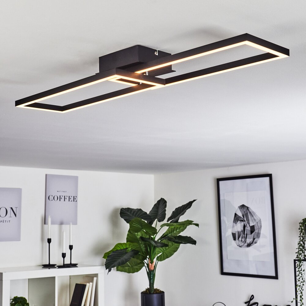 Hyacinthe Lámpara de Techo LED Cromo, Negro, 1 luz main product photo