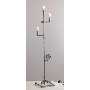 Luce-Design Amarcord Lámpara de Pie Galvanizado, 3 luces