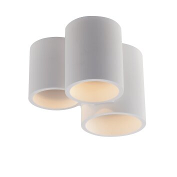 Luce-Design Banjie Lámpara de Techo puede ser pintada con colores estándar, Blanca, 3 luces