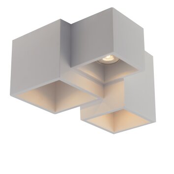 Luce-Design Foster Lámpara de Techo puede ser pintada con colores estándar, Blanca, 3 luces