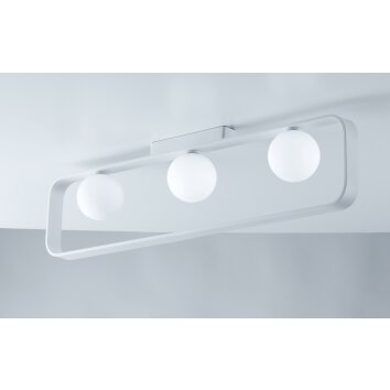 Luce-Design Roxy Lámpara de Techo Blanca, 3 luces