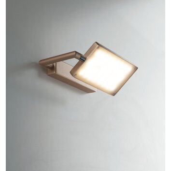 Luce-Design Book Aplique LED dorado, 1 luz