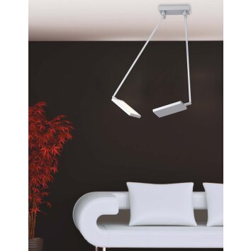 Luce-Design Book Lámpara de Techo LED Plata, 2 luces