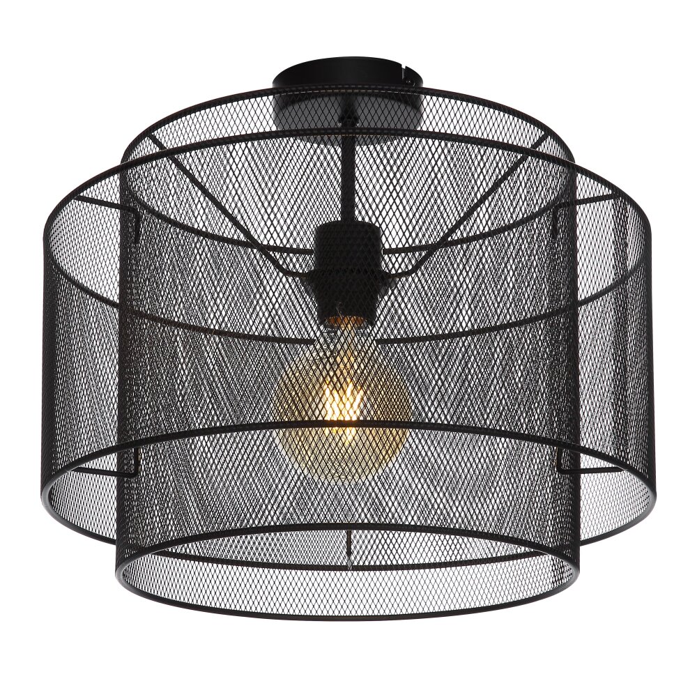 Globo AUGUSTIN Lámpara de Techo Negro, 1 luz main product photo