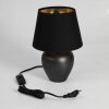 Tapona Lámpara de mesa marrón oscuro, Níquel-mate, 1 luz