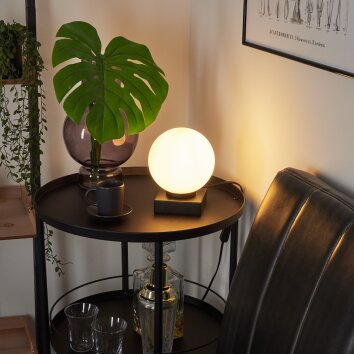Chamouscady Lámpara de mesa Negro, 1 luz