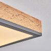 Salmi Lámpara de Techo LED Marrón, Color madera, Negro, 1 luz, Mando a distancia