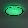 Leuchten-Direkt LOLAsmart-KARI Lámpara de Techo LED Plata, 1 luz, Mando a distancia, Cambia de color