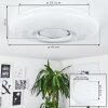 Page Lámpara de Techo LED Blanca, 2 luces, Mando a distancia, Cambia de color