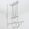 Globine Lámpara Colgante LED Cromo, 4 luces