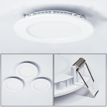 Finsrud Lámpara de Techo LED Blanca, 3 luces