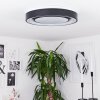 Page Lámpara de Techo LED Negro, Blanca, 2 luces, Mando a distancia, Cambia de color