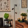 Javel Lámpara de Pie Cromo, Negro, 3 luces