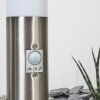 Caserta Poste de Jardín Níquel-mate, Blanca, 1 luz, Sensor de movimiento