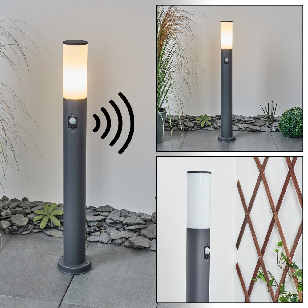 Caserta Poste de Jardín Antracita, 1 luz, Sensor de movimiento main product photo